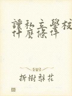 读私立学校需要什么条件