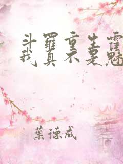 斗罗重生霍雨浩我真不是魅魔笔趣阁免费