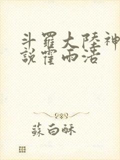 斗罗大陆神界传说霍雨浩