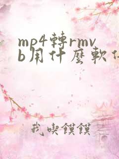 mp4转rmvb用什么软件