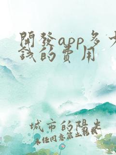 开发app多少钱的费用