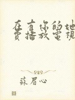 在有你的地方免费播放电视剧