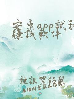 安卓app试玩赚钱软件