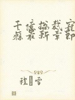 千亿总裁宠妻成瘾最新章节阅读