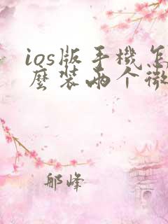 ios版手机怎么装两个微信