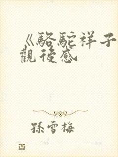 《骆驼祥子》的观后感