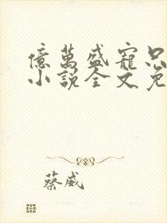 亿万盛宠只为你小说全文免费阅读