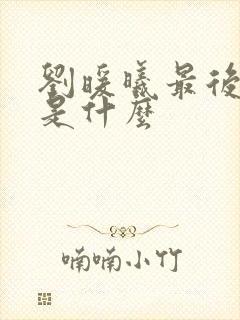 刘暖曦最后结局是什么