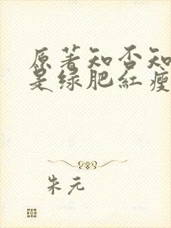 原著知否知否应是绿肥红瘦小说