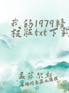 我的1979精校版txt下载