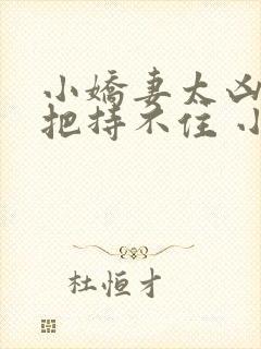 小娇妻太凶陆爷把持不住 小说