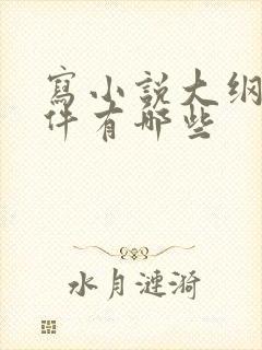 写小说大纲的软件有哪些