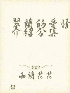 翠兰的爱情剧情介绍分集