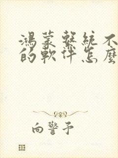 鸿蒙系统不支持的软件怎么安装