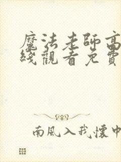 魔法老师高清在线观看免费全集