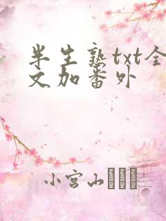 半生熟txt全文加番外
