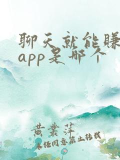 聊天就能赚钱的app是哪个