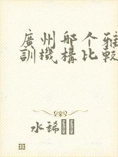 广州哪个雅思培训机构比较好