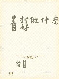 农村做什么小项目好