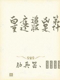 白夜追凶第一季重逢版是什么意思