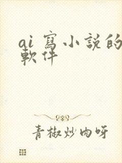 ai 写小说的软件