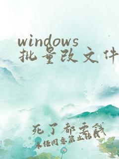 windows批量改文件后缀名