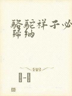 骆驼祥子必考点归纳