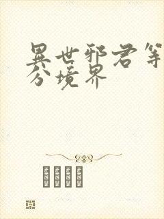 异世邪君等级划分境界