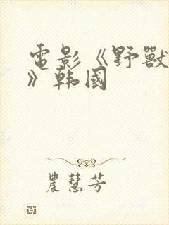 电影《野兽杀手》韩国