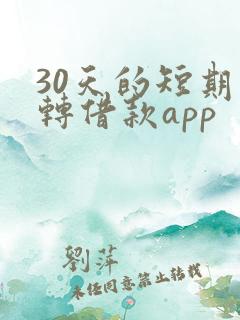 30天的短期周转借款app