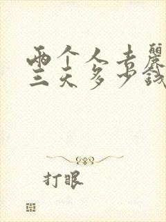 两个人去丽江玩三天多少钱