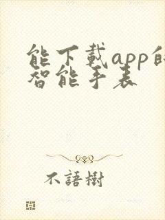 能下载app的智能手表