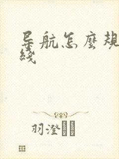 导航怎么规划路线