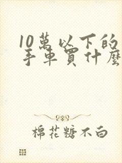 10万以下的二手车买什么好