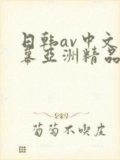 日韩av中文字幕亚洲精品