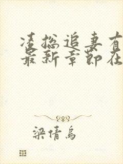 凌总追妻有点甜最新章节在