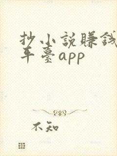 抄小说赚钱正规平台app