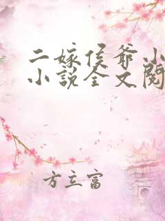 二嫁侯爷小娇妻小说全文阅读