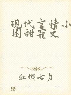 现代言情小说校园甜宠文