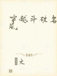 穿越斗破名叫萧风