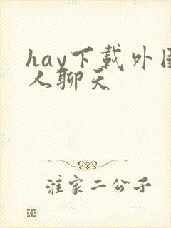 hay下载外国人聊天