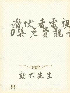 潜伏者电视剧40集免费观看