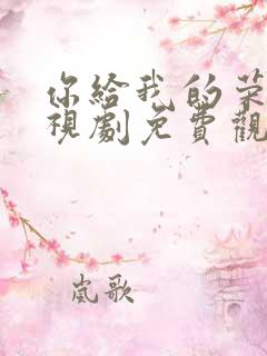 你给我的荣耀电视剧免费观看全集