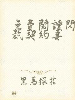 免费阅读闪婚总裁契约妻