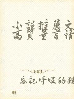 小说推荐文笔好高质量言情