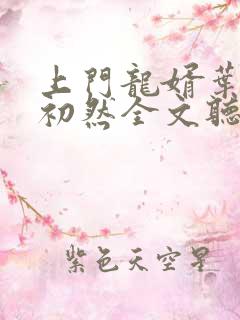 上门龙婿叶辰萧初然全文听书