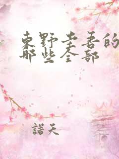 东野圭吾的书有哪些全部