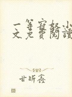 一等宠奴小说全文免费阅读