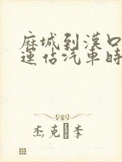 麻城到汉口北客运站汽车时刻表