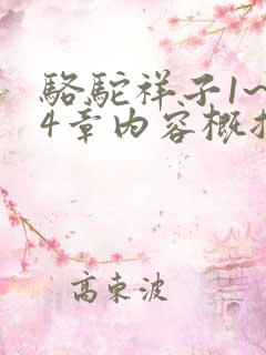 骆驼祥子1~24章内容概括